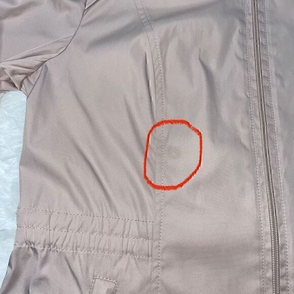 Cole Haan Pink Coat Trench Jacket Rain Womens Size M Pockets Cinch Waist - Picture 8 of 16